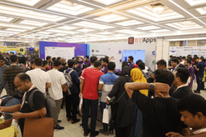 WC dhaka booth in front crowd