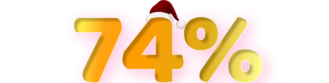 up to 74% off christmas offer